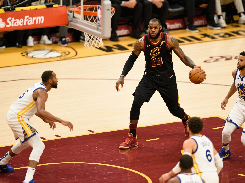 尽管库里火力凶猛，但詹姆斯并未落于下风。