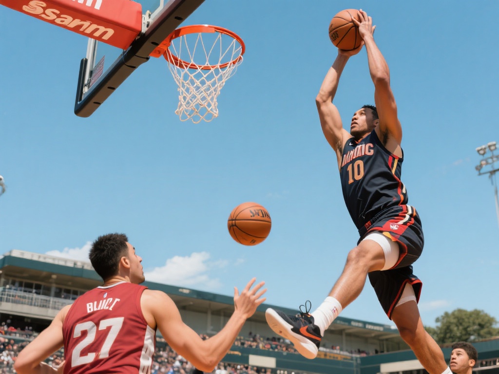 东契奇击地神传助攻 詹姆斯双手暴扣炸裂全场